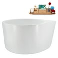 thumbnail image 3 of 47" Streamline N5060WH Soaking Freestanding Tub and Tray With Internal Drain in Glossy White, 3 of 12