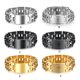 thumbnail image 5 of Guardurnaity Punk Jesús Titanio Acero Ancho Brazalete Acero inoxidable Regalo de cadena de moda Grabado Cool Men Dual Ropa, zapatos y accesorios Miscelánea Dorado Vidriar Guardurnaity AP014600-05, 5 of 6