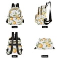 thumbnail image 4 of FORMRS Mini Backpack Purse for Women Quilted Travel Daypack Casual Shoulder Bag, White Watercolor Oranges, 4 of 7
