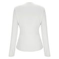 thumbnail image 6 of TKLPEHG Long Sleeve Shirts for Women Fitted Lightweight Slim Stretch Basic Tops Crew Neck Solid Color Spring Lightweight Soft Ladies Tops Shirt (Z01_White,M), 6 of 9