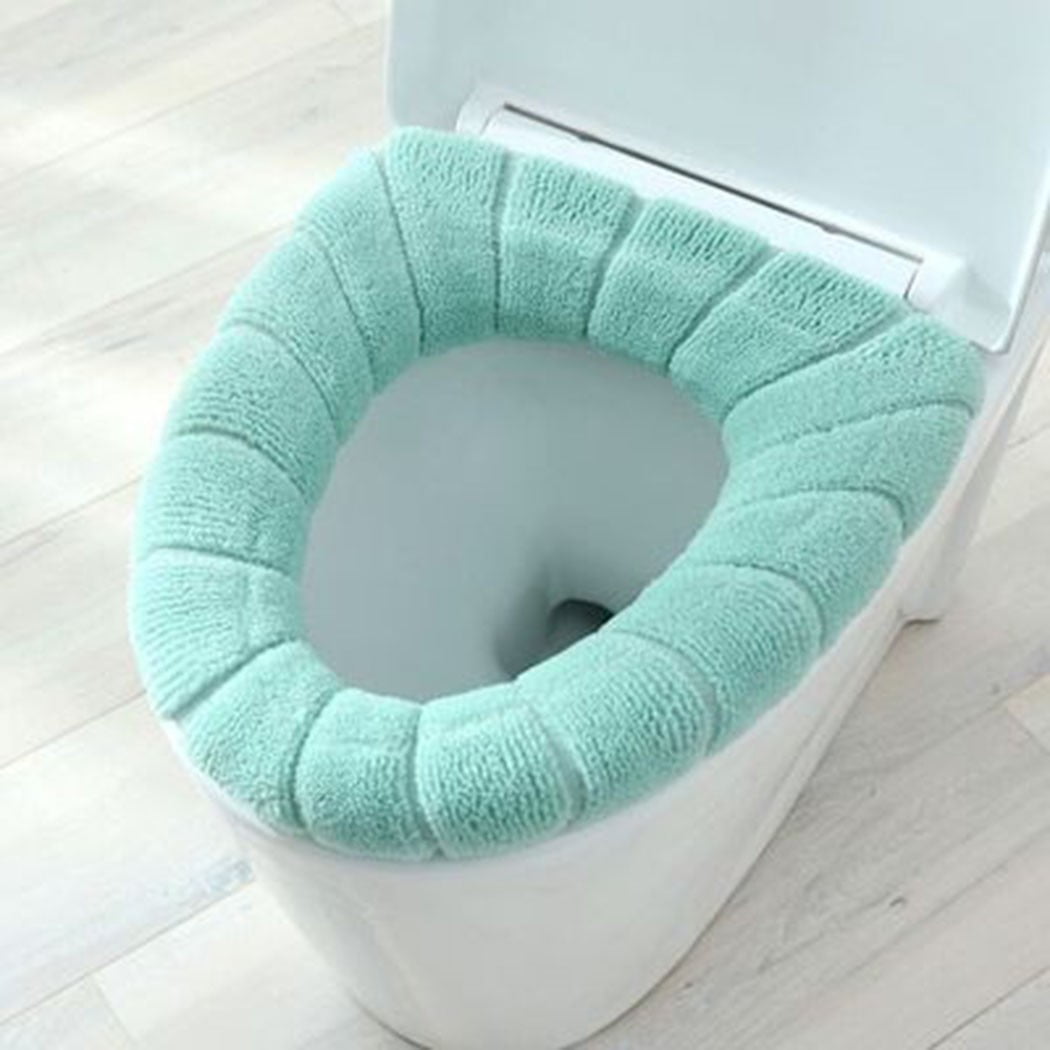 New Bathroom Washable Warmer Soft Toilet Closestool Seat Cover Lid Mat LI 