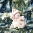 thumbnail image 3 of Uxgjfwu Snowman Ornament Pink 2D Acrylic Design for Christmas Tree Decoration, Holiday Hanging Decor for Home and Party, Flat lightweight Piece for Festive Scene Setup, 3 of 5