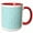 Red/White, variant on 3drose, Merry Christmas-trendy Teal White Winter Pattern with Snowflakes, 15oz Two-tone Red Mug