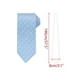 thumbnail image 2 of Corbatas de puntos para hombres INSPIRE CHIC para el Día del Padre, corbata autoajustable de 3.1" de ancho, corbata de satén para bodas, clásica en azul oscuro pastel, talla única, 2 of 4