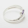 thumbnail image 5 of LBG British Made 925 Sterling Silver Natural Amethyst Womens Band Ring - 33 size options - Size 9, 5 of 6