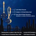 thumbnail image 2 of Gem Stone King 14K Yellow Gold Blue Sapphire Earrings for Women | 2.20 Cttw | Gemstone September Birthstone | Round 6MM, 2 of 6
