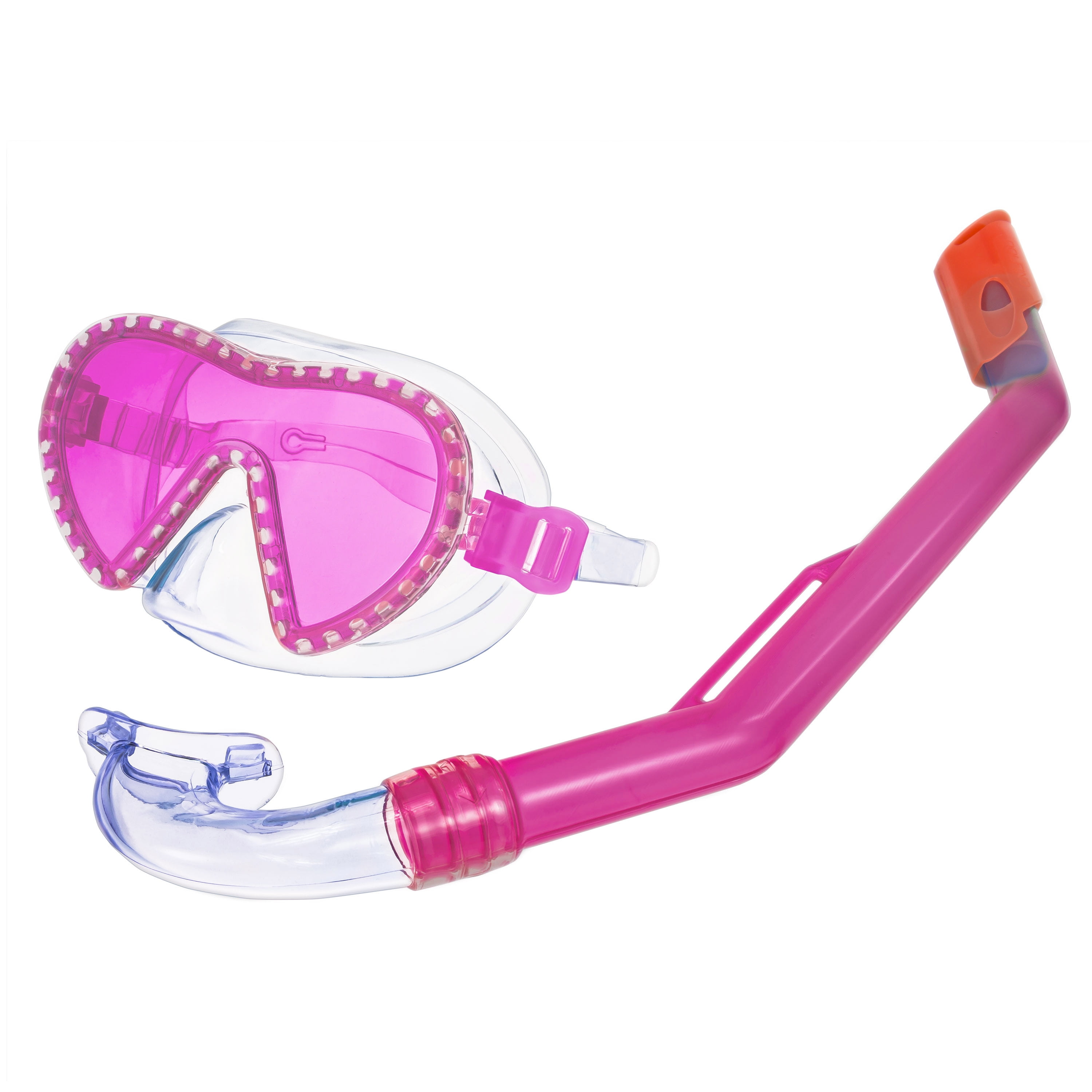 DOLFINO PINK CHILD SWIN MASK LATEX FREE POLY CARBONATE LENS PINK COLOR 