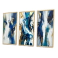 thumbnail image 3 of Designart "Abstract Transcendence Blue and Gold IV" Abstract Painting Framed Wall Art Set Of 3 - Gold Modern Frame Gallery Set For Office Decor, 3 of 6