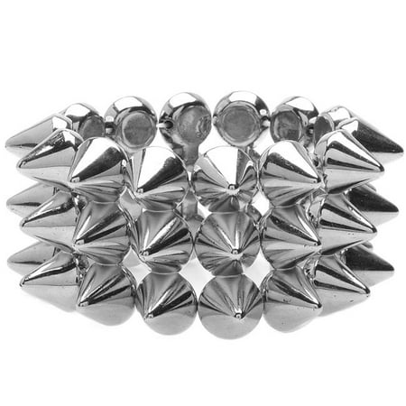 Wide Spiked Bracelet (Silver) - Exclusive Beadaholique Jewelry Kit