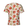 thumbnail image 6 of Vsdgher Strawberries Print Men's Dry Fit Mesh Athletic Shirts Moisture Wicking Tennis T-Shirt Tops, 6 of 9
