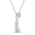thumbnail image 2 of AFFY Round Shape Simulated Pink Tourmaline Pig Infinity Pendant Necklace In 14K White Gold Over Sterling Silver By, 2 of 5