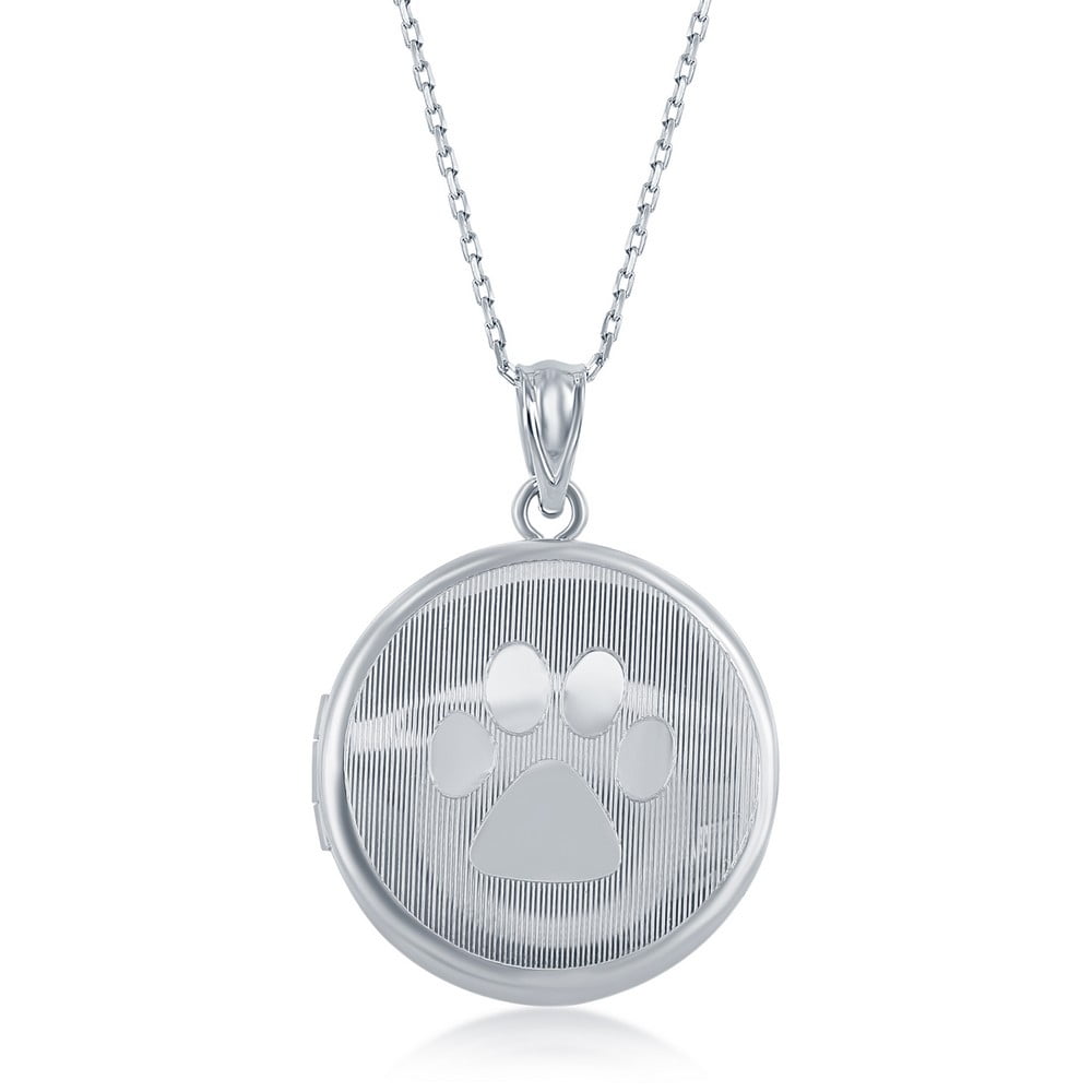 Beaux Bijoux Sterling Silver Small Designed Matte Oval Locket with 18 Chain Beaux Bijoux Sterling Silver Small Designed Matte Oval Locket with 18 Chain