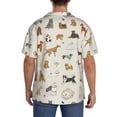 thumbnail image 3 of Sikiie Dogs Funny Pets Men's Wrinkle Free Untucked Cuban Shirt Business Casual Button Down Shirts Short Sleeve ShirtX-Large, 3 of 5