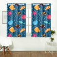 thumbnail image 2 of MKHERT Marine Life Window Curtain Kitchen Curtains Window Treatments 26x39 inch,Set of 2, 2 of 3
