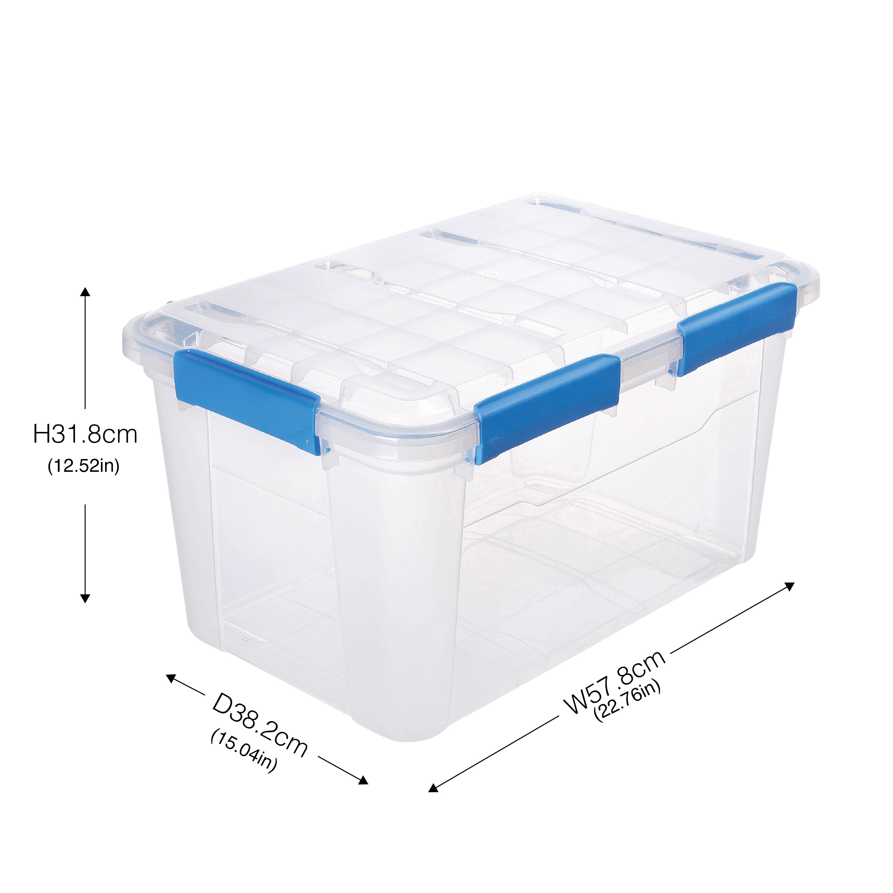 6 PACK - EZY STORAGE WATERPROOF 13.2Gal/52.8Qt/50L STORAGE BOX IP67