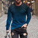 thumbnail image 1 of Blusas y camisas de manga larga con cuello redondo para hombre, blusa informal de manga larga con cuello redondo y estampado, blusa de poliéster para hombre, 1 of 4