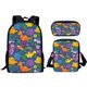 thumbnail image 1 of Dinosaur Backpack with Lunch Bag Pencil Case Primary Middle School Students Boys Girls Kids Cartoon Dinosaur School Bag 3pcs Set, 1 of 4