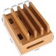 thumbnail image 5 of Soporte organizador de cables para múltiples dispositivos de escritorio de madera de bambú y estación de carga, base de carga para iPhone 14 13 12 11 Pro Max XS iPad Mini 4 5 Samsung OnePlus LG Smart, 5 of 5