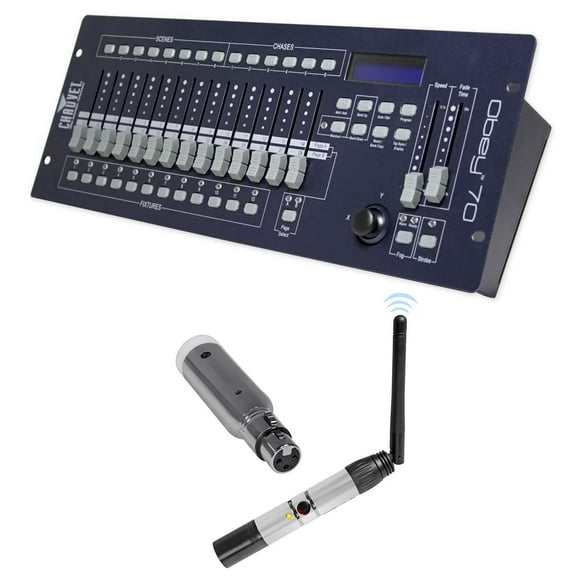 Chauvet DJ OBEY 70 Wireless DMX DJ Lighting Controller Receiver Transmitter