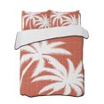 thumbnail image 2 of Quilts Twin XL Size, Red Tropical Tree Soft Comforter Bedding Set for Bed, Summer Coastal Palm Trees Lightweight Quilted Bedspread with Pillow Cover(2 Pieces) for All Season, 68x98 Inch, 2 of 7