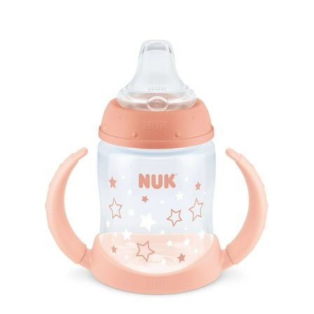 NUK Learner Infant Toddler Cup, 5 oz Soft Spout Sippy Cup 6  Months, 1 Pack, Girl