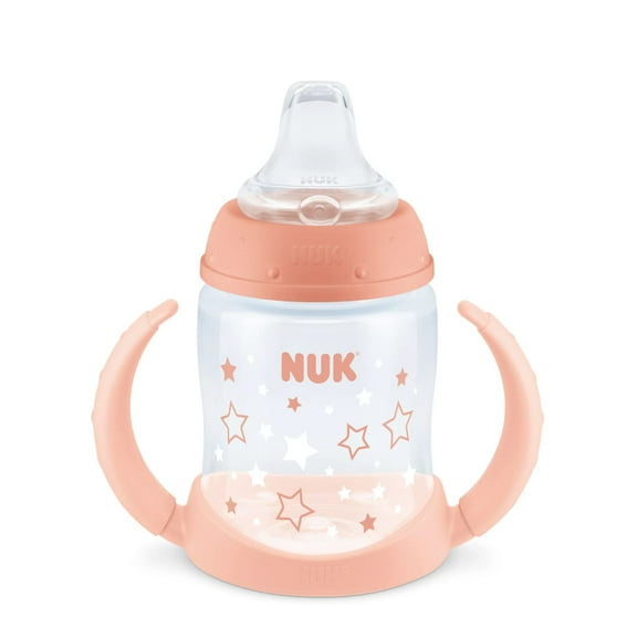 NUK Learner Infant Toddler Cup, 5 oz Soft Spout Sippy Cup 6  Months, 1 Pack, Girl