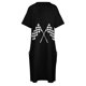 thumbnail image 4 of Vestido de novia cruzado con bolsillo suelto banderas a cuadros en blanco y negro vestidos de noche para mujer, 4 of 6