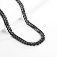 thumbnail image 5 of 3/5/7/9/11mm Mens Cuban Curb Black Necklace Stainless Steel Link Chain 18"-30", 5 of 5