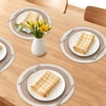 thumbnail image 2 of Farmhouse Placemats Set of 6 Round Placemats for Dining Table Decor Indoor Kitchen Table Mat White 15x15inch, 2 of 6