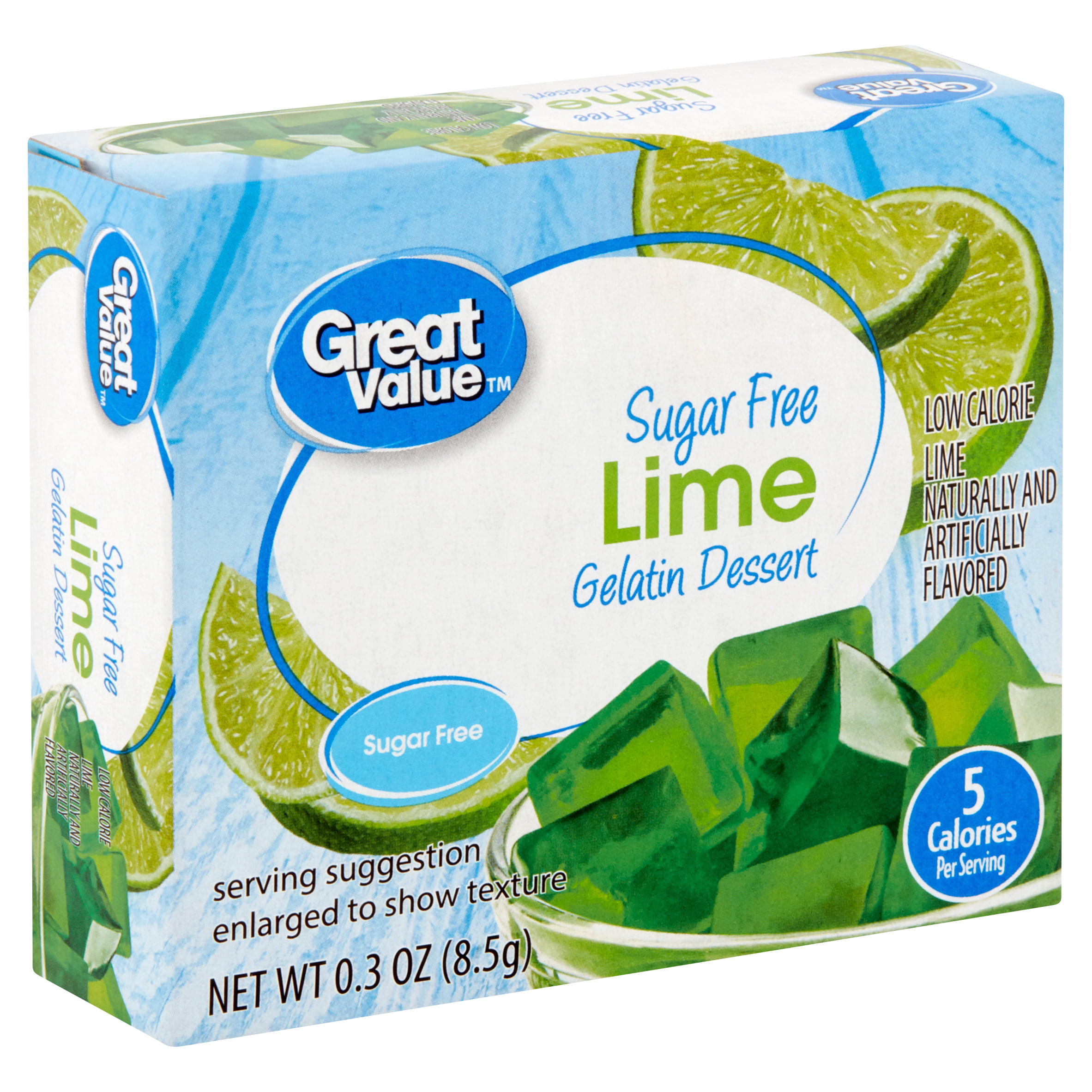 Great Value Sugar Free Lime Gelatin Dessert, 0.3 oz - Walmart.com