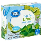 Great Value Sugar Free Lime Gelatin Dessert, 0.3 oz
