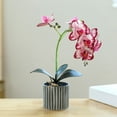 thumbnail image 2 of LShunze Fake Orchids Flowers in Pot Faux Orchids Artificial Flowers Washable Silk Orchid Phalaenopsis Potted Plants for Home Wedding Table Centerpiece Bathroom Office, 2 of 8
