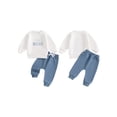 thumbnail image 3 of Aojekbee Baby Boy 2Pcs Fall Outfits Long Sleeve Letter Embroidery Sweatshirt + Pants Set Spring Clothes, 3 of 10