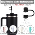 thumbnail image 4 of 6PCS Silicone Straw Covers Cap Compatible with Stanley Cup 30-40 oz Tumbler with Handle 10mm Straw Toppers，Dust-Proof Reusable Straw Cover for Stanley Cup Accessories (Black), 4 of 4