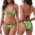 thumbnail image 3 of Honeii Happy St. Patrick's Day Print Women Two Piece Swimsuit,Sexy Swimwear Halter String Triangle Bikini Sets,Bathing Swimwear,for Beach, Pool & Outdoor Activities, 3 of 6
