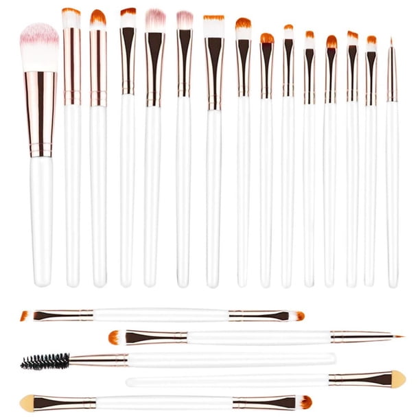 Juego de 20 brochas de maquillaje, base en polvo, sombra de ojos, delineador de ojos, brochas cosméticas para labios, kit de aseo de maquillaje, ideal para uso profesional y diario Adepaton HMHZ158-4