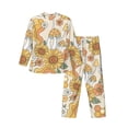 thumbnail image 2 of Bingfone Men'S Pajama Set 2 Piece Loungewear Pjs, Long Sleeve With Pajama Pants-Groovy Hippie Flower Mushrooms, 2 of 9
