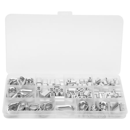 

Reiche Stainless Steel Crimping Loop Sleeve Wire Rope Thimble Assortment Kit Accessories