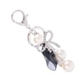 thumbnail image 2 of Crystal Bow Keychains Ribbon Key Chain Pearl Car Key Rings Female Bags Pendant Accessories Key Chains (Black), 2 of 8