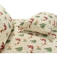 thumbnail image 5 of Elegant Comfort Soft Bed Sheets Holiday Pattern 1500 Series Hotel Quality Microfiber-Softness Wrinkle and Fade Resistant (4-Piece) Bedding Set, Twin, Santa Moose, 5 of 5