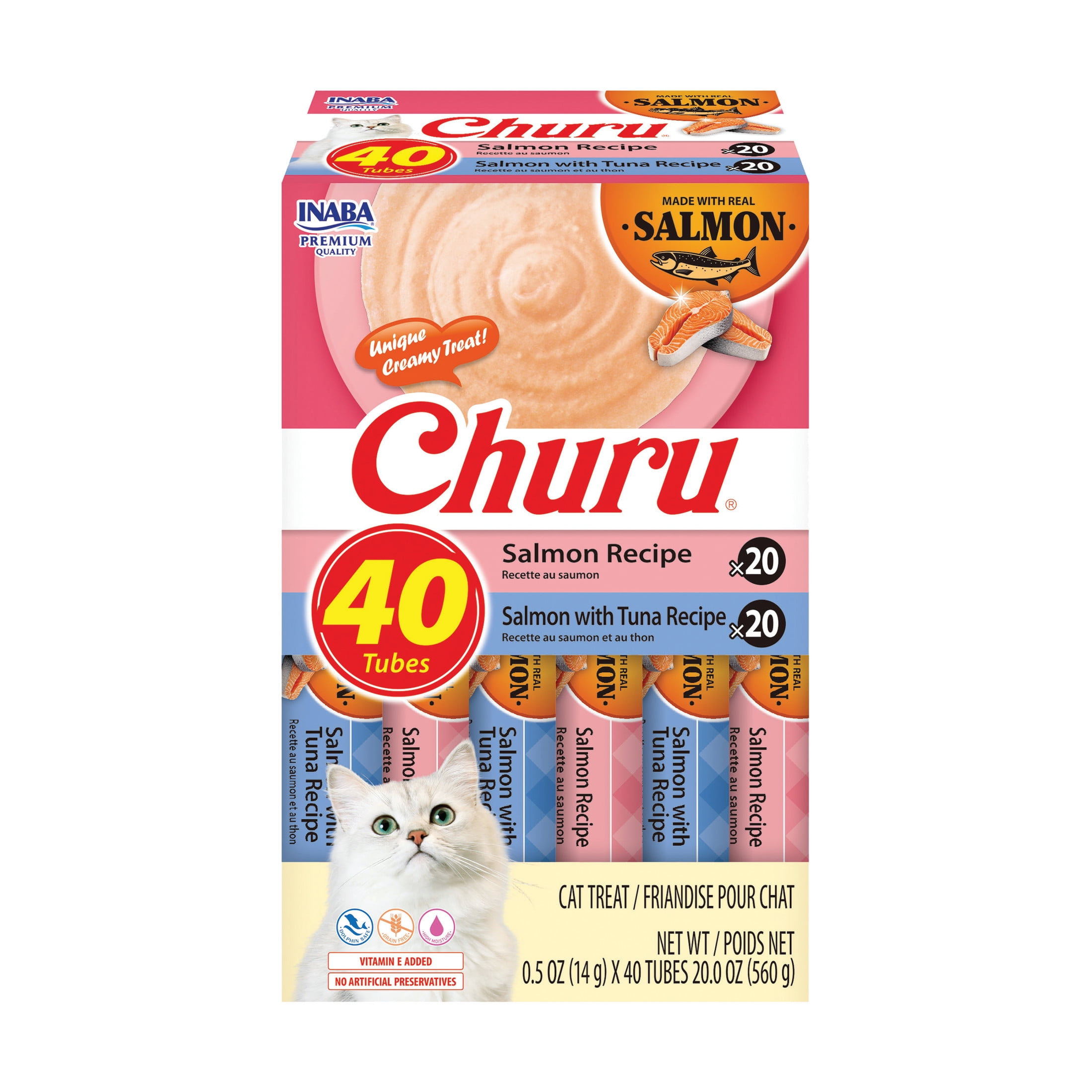 その他 churu INABA Churu Cat Treats, Lickable, Squeezable Creamy Purée with
