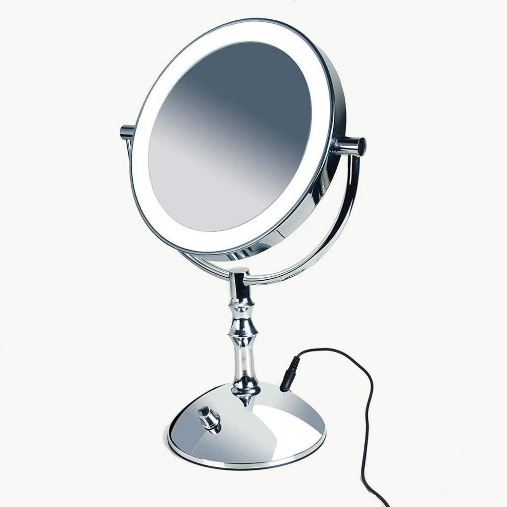 3X LED Magnifying Makeup Mirrors Bathroom Double-Side Battery-Operated Mirror