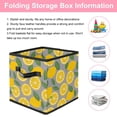 thumbnail image 3 of RATGDN Collapsible Fabric Cube Storage Bin with Double Handles for Living Room Bedroom Office Black - Yellow Lemon Leaf Light Purple, 3 of 7