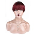 thumbnail image 1 of Toocci Women Natural Short Brazilian Human Hair Wig with Bangs, 1 of 1