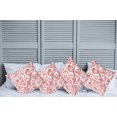 thumbnail image 6 of Ambesonne Watercolor Throw Pillow Cover 4 Pack, Bird on Branch, 16", Coral Dried Rose White, 6 of 6