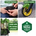 thumbnail image 4 of Bright Starts John Deere Pop 'N Ride Stroller Wagon, Foldable with Sun Shade 50+ SPF Protection, Seats 2 Kids at Once, Green & Yellow Unisex, 4 of 5