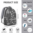 thumbnail image 6 of Grey Dog Paw Footprint Backpack for School,Cute School Bag,Schoolbag with Adjustable Shoulder Straps & Padded Back,15.3"x11"x7.1".﻿, 6 of 6