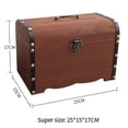 thumbnail image 2 of Wood Jar Saving Jar Wood Saving Pot Retro Trinket Box, 2 of 7