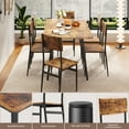 thumbnail image 4 of Dining Table Set for 6 People, 63" Extendable Kitchen Table Set with 6 Back Chairs, Sturdy Frame and Board, Retro, 4 of 8