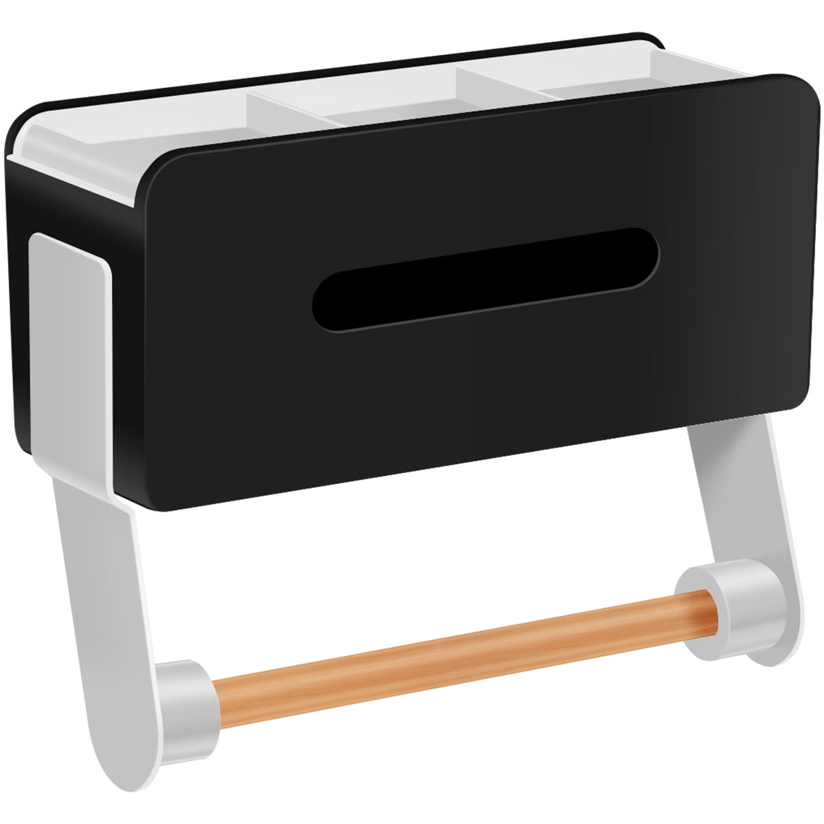 Fridge Organizer with Paper Towel Holder Box 3 Tier